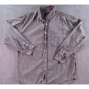 Vintage 90s J. Riggings Men's Large Long Sleeve Button Down Shirt Plaid Casual